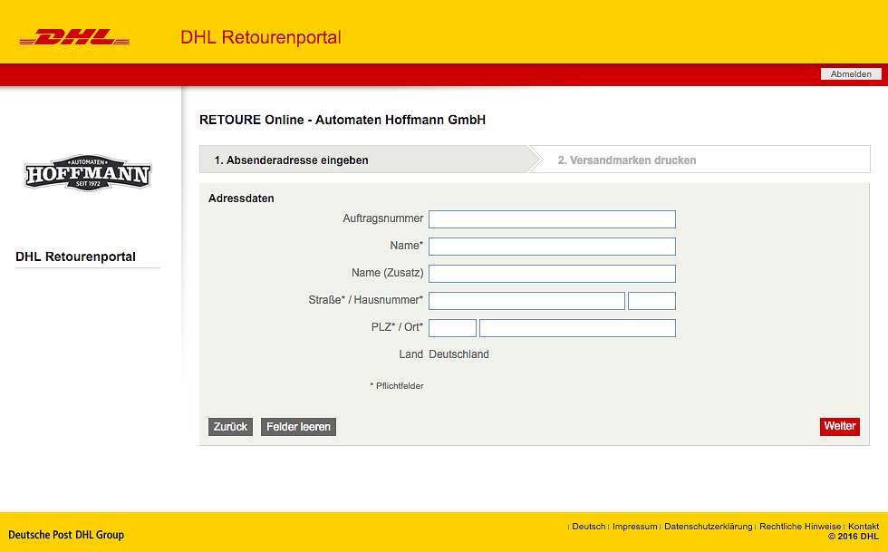 DHL Retoure - Automaten Hoffmann